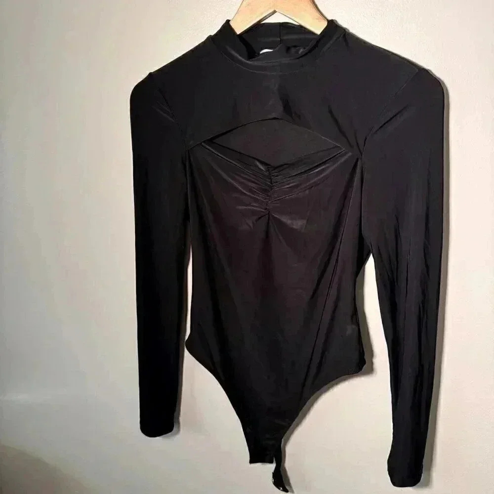 Wayf Long Sleeve Turtleneck Small Bodysuit Cut Out - Picture 4 of 7